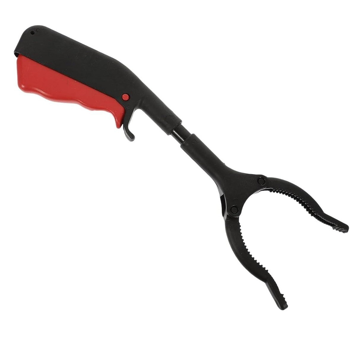 Cleste pentru Colectarea Deseurilor, Klevo, din Metal si Plastic, 30 cm, Fara Maini Murdare, Negru/Rosu