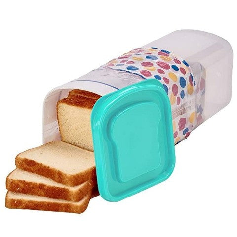 Cutie Depozitare Paine, Klevo, din Plastic, 34 x 13 cm, Pastreaza Prospetimea, Capac Verde