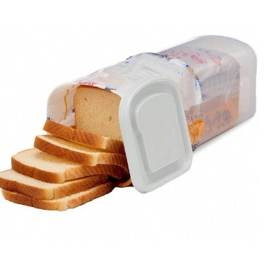 Cutie Depozitare Paine, Klevo, din Plastic, 34 x 13 cm, Pastreaza Prospetimea, Capac Alb
