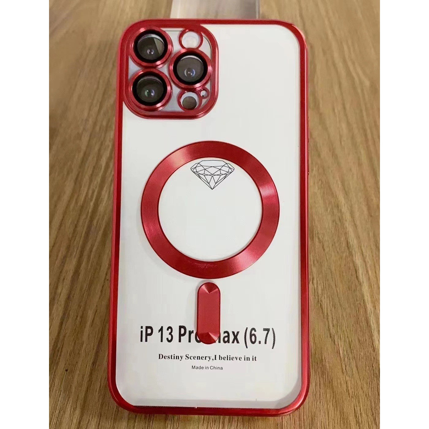 Husa MagSafe pentru Apple iPhone 11, Full Cover, Protectie camera, Margini colorate Electroplating, Magnetica, Incarcare Wireless, Klevo, Rosu