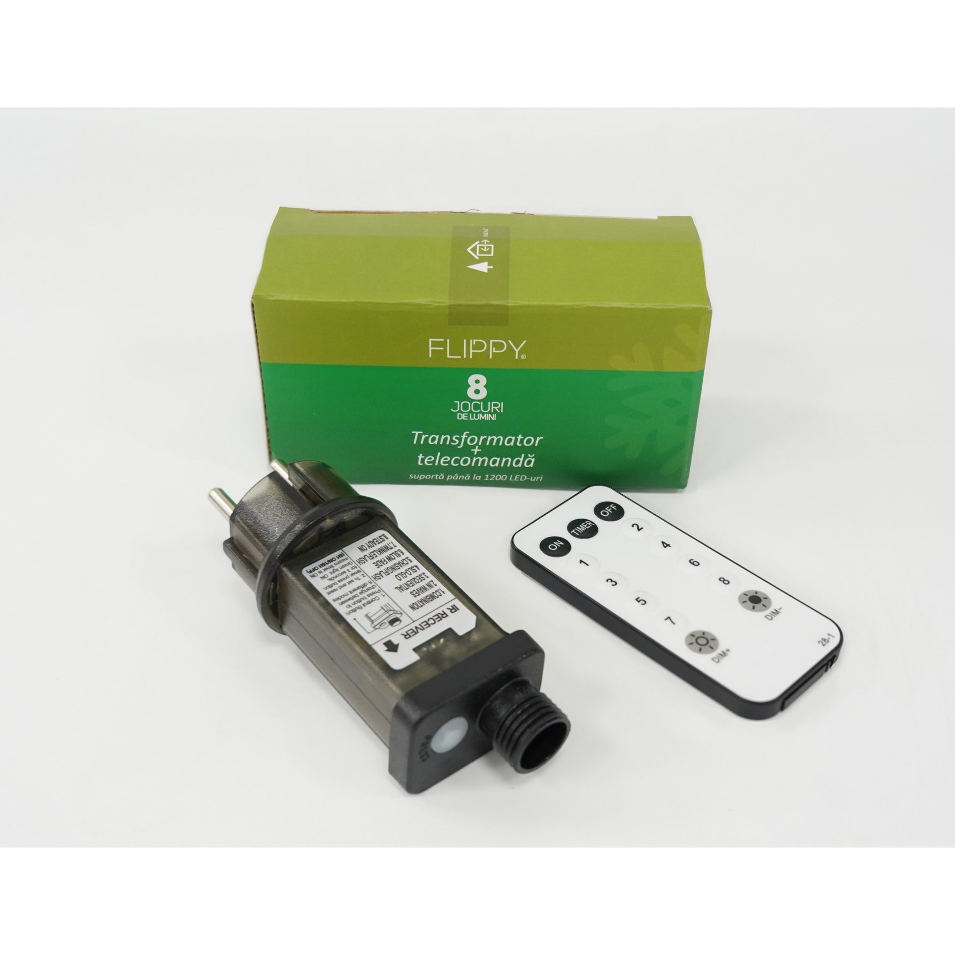 Transformator cu telecomanda, Klevo,  8 jocuri de lumini, 31 v, negru, 9W