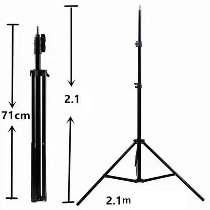 Trepied, Klevo, 210 cm, Metalic, Extensibil, 5 x 5 x 71 cm, Negru