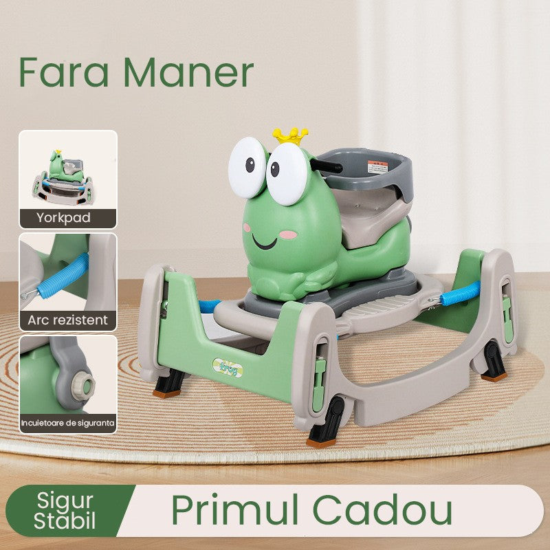 Masinuta Balansor Multifunctionala pentru Copii, Klevo, Model Cal Scooter de tip Masinuta Balansor, Varsta 1-3 ani, 84 x 80 x 58 cm, fara Maner, Verde