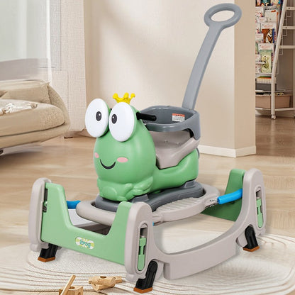 Masinuta Balansor Multifunctionala pentru Copii, Klevo, Model Cal Scooter de tip Masinuta Balansor, Varsta 1-3 ani, 93 x 80 x 58 cm, cu Maner, Verde