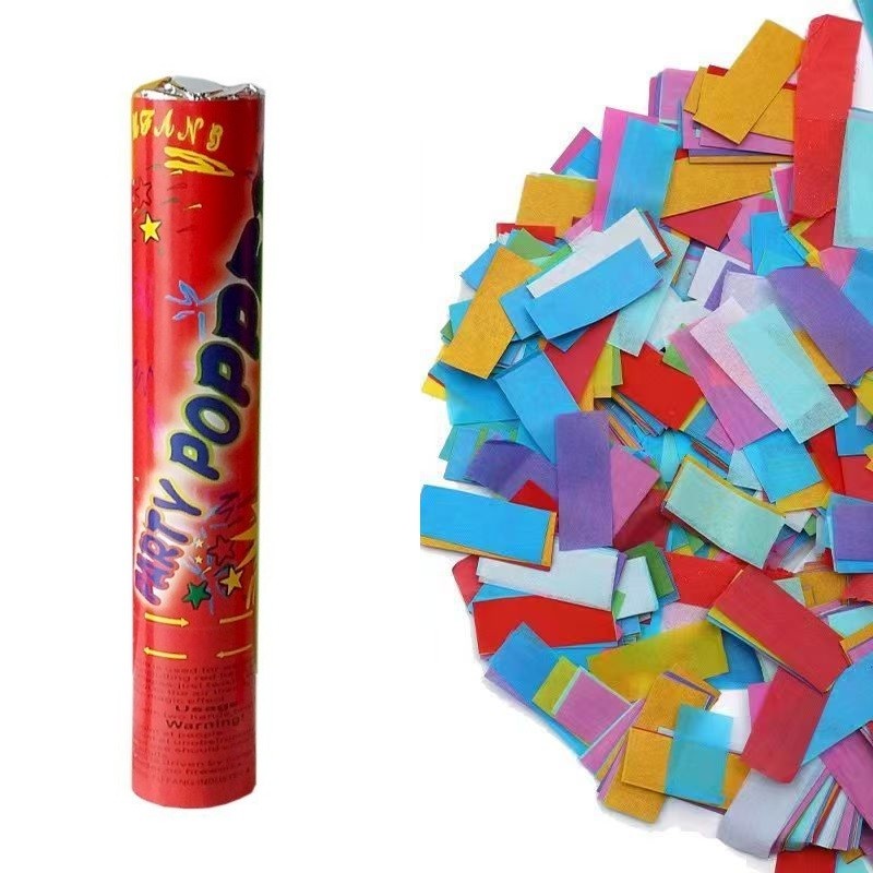 Tub de Confetti, Klevo, Party Pooper, 40x5 cm, Confetii Asortate din Hartie, Multicolor