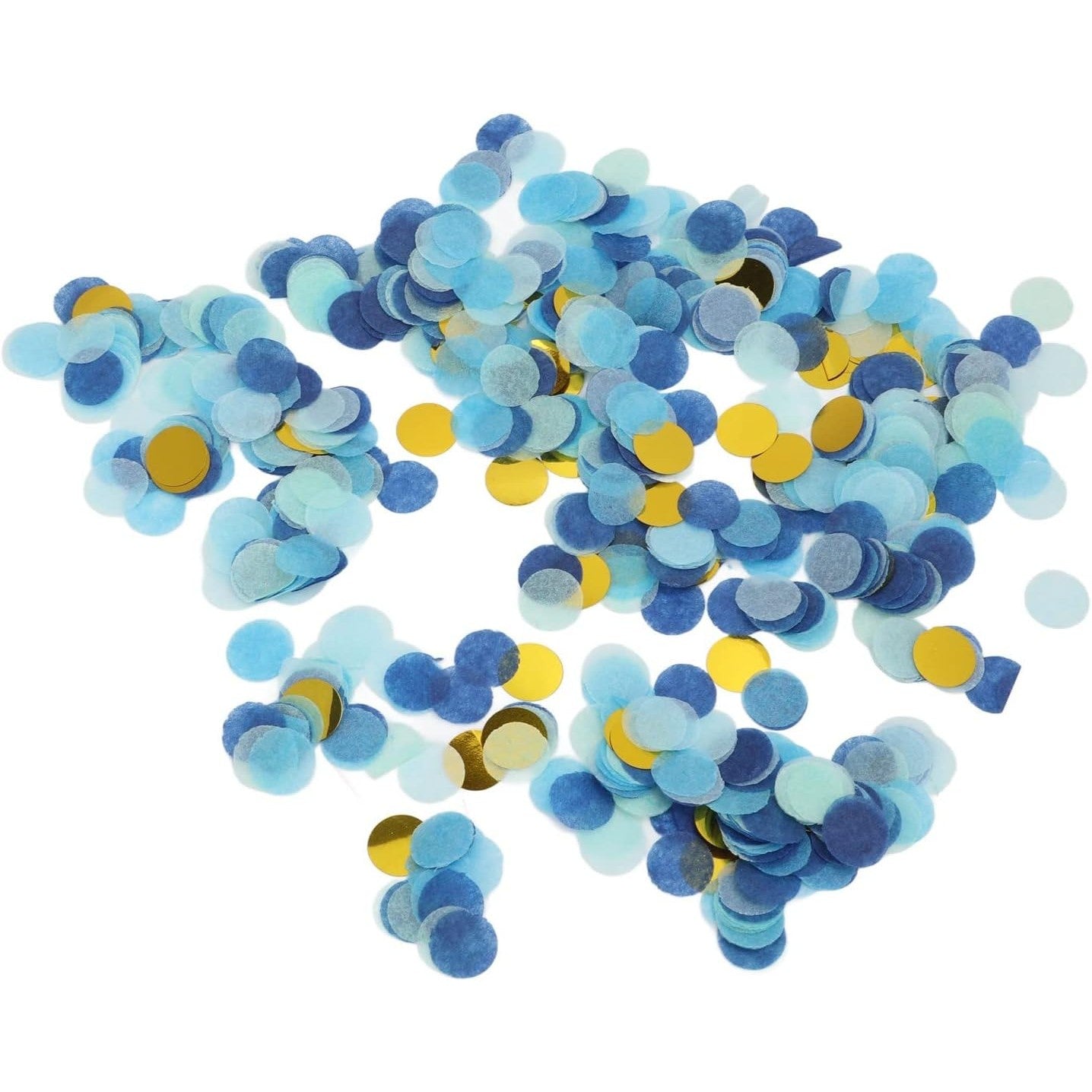Tun de Confetti, Klevo, Best Wishes 11 x 4 cm, Model Buline din Hartie si Folie, Albastru