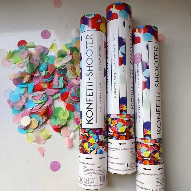 Tun de Confetti, 40 cm. Klevo, Model Konffetti Shooter, Paiete din Hartie, Multicolor