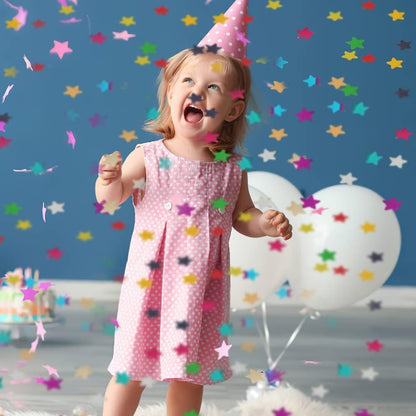 Tun de Confetti, Klevo, Party Popper, 60x5 cm, Model Stelute, Inimioare, Paiete, Lucioase, 3 cm Diametru, Multicolor