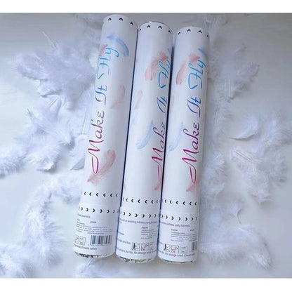 Tub de Confetti, Klevo, Model Pene, 27 cm, Make It Fly, Alb