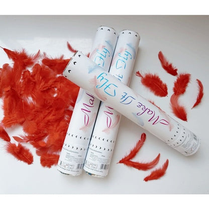 Tub de Confetti, Klevo, Model Pene, 27 cm, Make It Fly, Rosu