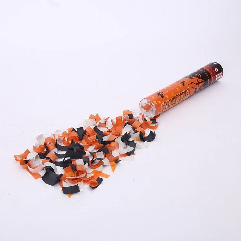 Tun de Confetti, 30 cm. Klevo, Model Halloween, Confetti din Hartie, Multicolor
