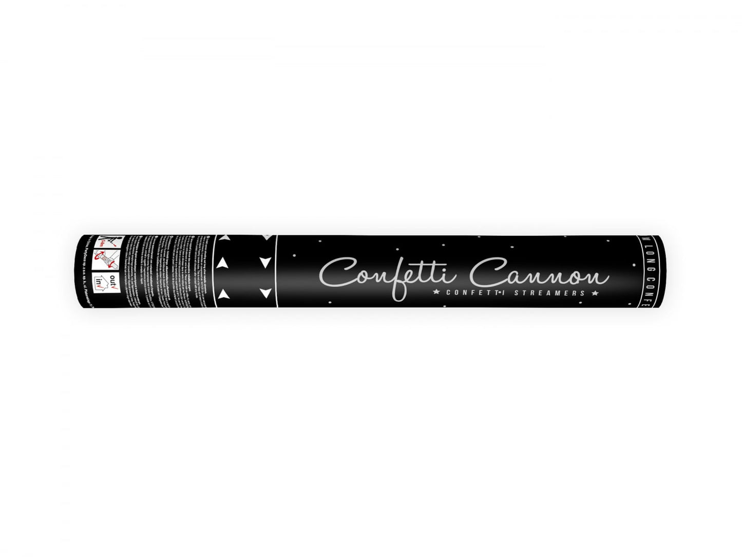Tun de confetti cu serpentine, argintiu, 40cm