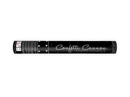 Tun de confetti cu serpentine, argintiu, 40cm