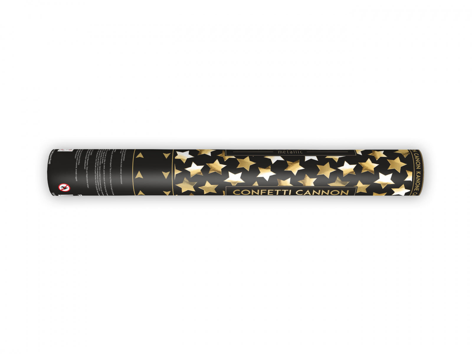 Tun de confetti cu stele, auriu, 40cm