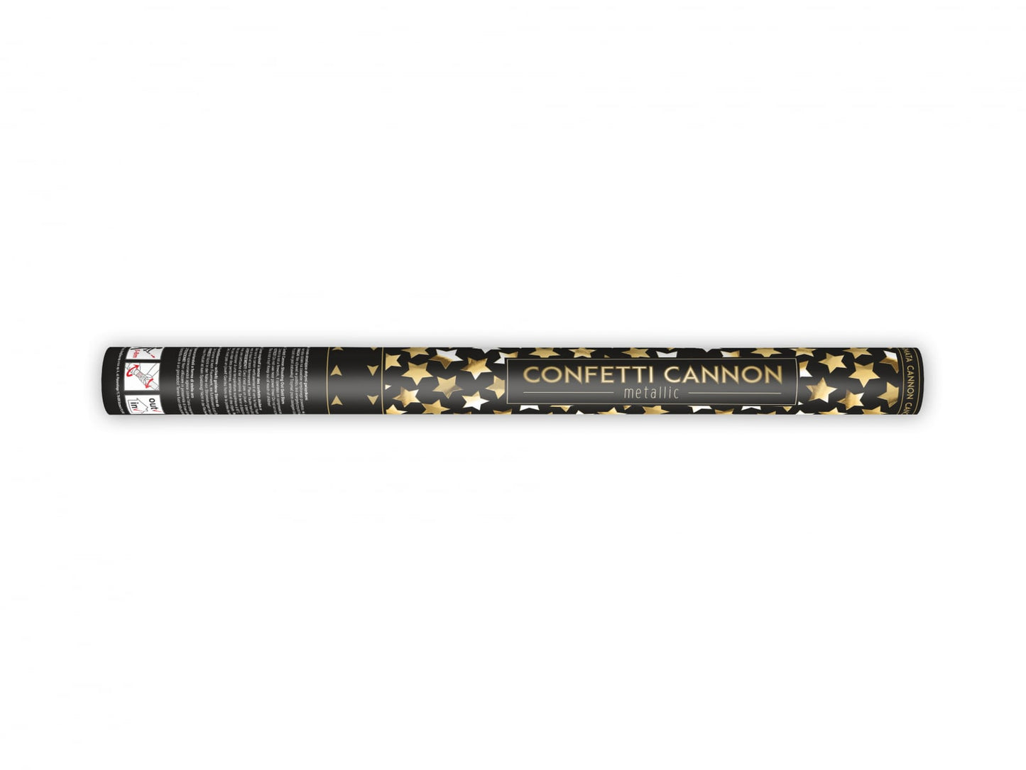 Tun de confetti cu stele, auriu, 60cm