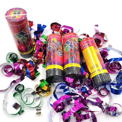 Tun de Confetti, Klevo, Party Popper 15 cm, Model Panglici din Folie, Multicolor