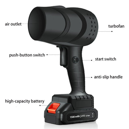 Suflanta de Aer Multifunctionala Portabila, Klevo, Incarcare Auto, pentru Gratar, Masina, Indepartare Frunze si Praf, 1500 mAh, Viteta de Rotatie 25000 RPM, 2 Baterii de Li si Incarcator, Negru