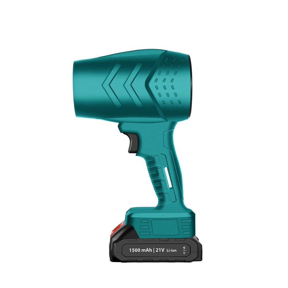 Suflanta de Aer Multifunctionala Portabila, Klevo, Incarcare Auto, pentru Gratar, Masina, Indepartare Frunze si Praf, 1500 mAh, Viteta de Rotatie 25000 RPM, 2 Baterii de Li si Incarcator, Buton Lateral, Turcoaz