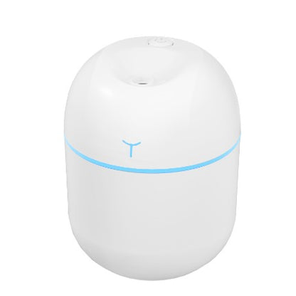 Mini Umidificator Portabil, Klevo, 2 Moduri, Aromaterapie, Silentios, Lumina Ambientala, Incarcare USB, 220 ml, 8 x 8 x 10.3 cm, Alb