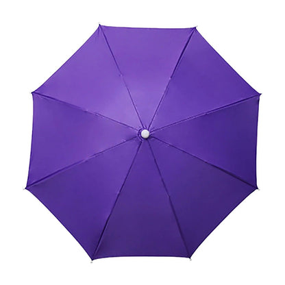 Umbrela de Cap, Klevo, Diametru 69 cm, Snur Reglabil de Cap, Protectie UV/Ploaie, Mov