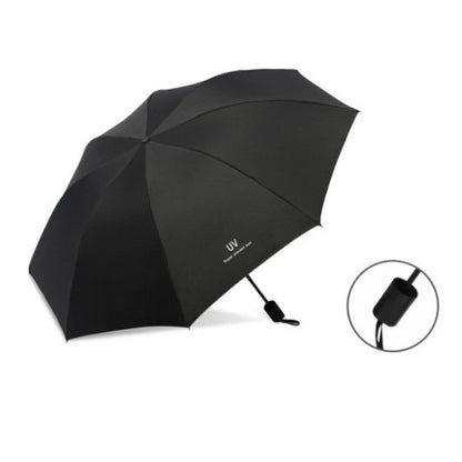 Umbrela, Klevo, Protectie UV Soare, Protectie Ploaie, Pliabila, din Vinil si Otel, 96 x 67 cm, Negru