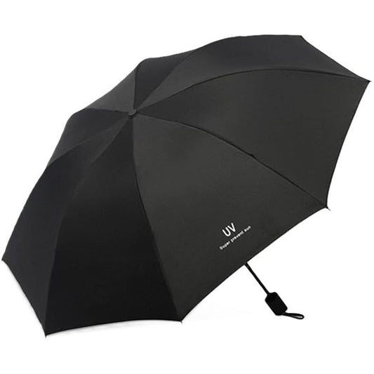 Umbrela, Klevo, Protectie UV Soare, Protectie Ploaie, Pliabila, din Vinil si Otel, 96 x 67 cm, Negru
