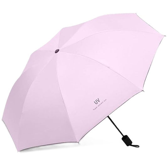 Umbrela, Klevo, Protectie UV Soare, Protectie Ploaie, Pliabila, din Vinil si Otel, 96 x 67 cm, Roz