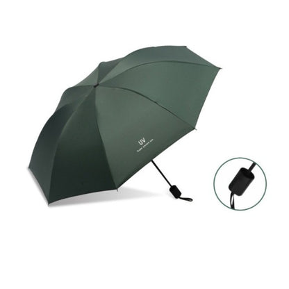 Umbrela, Klevo, Protectie UV Soare, Protectie Ploaie, Pliabila, din Vinil si Otel, 96 x 67 cm, Verde