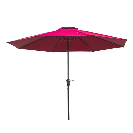 Umbrela rotunda de soare Klevo pentru terasa, diametru 2.70 m, manivela, rosu