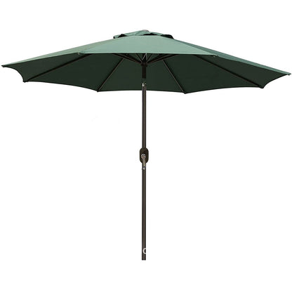 Umbrela Rotunda de Soare pentru Terasa sau Gradina, Klevo, Diametru 2.70 m, Inaltime 2.80 m, 9 Brate, Manivela, Diametru Tija 35 mm, Inclinare, Verde