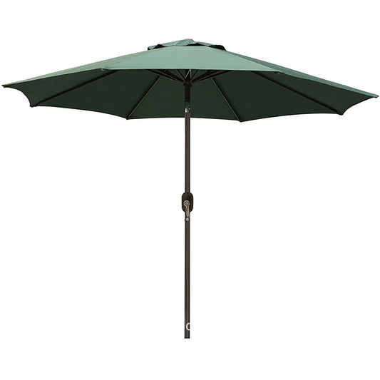 Umbrela Rotunda de Soare pentru Terasa sau Gradina, Klevo, Diametru 2.70 m, Inaltime 2.80 m, 9 Brate, Manivela, Diametru Tija 35 mm, Inclinare, Verde