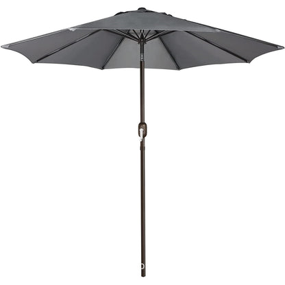Umbrela Terasa/Gradina Klevo , Inaltime 2,5 m, Diametru 2.30 m, Manivela/Inclinare, Gri