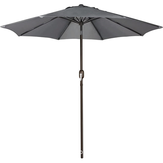 Umbrela Terasa/Gradina Klevo , Inaltime 2,5 m, Diametru 2.30 m, Manivela/Inclinare, Gri