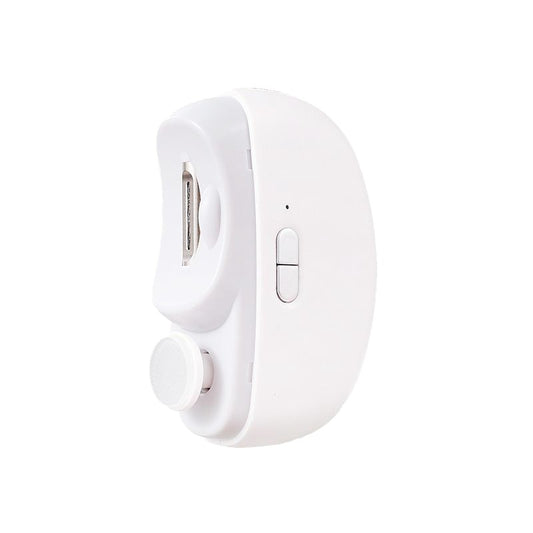 Unghiera Electrica 2 in 1, Klevo, Taiat si Slefuit, 2 Viteze, Lumina LED, Design Ergonomic, Compartiment Resturi, Portabila, Silentioasa 65 db, USB-C, Manichiura, Ideal Pentru Copii si Adulti, 8.5 x 6.8 x 3.3 cm, Alb