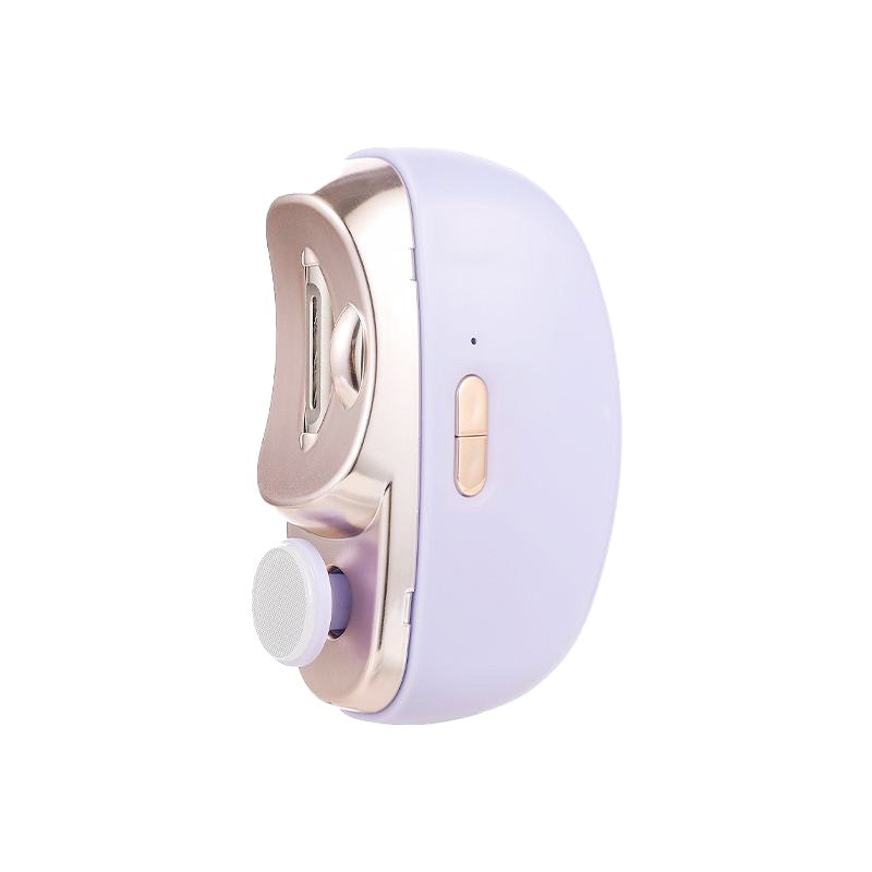 Unghiera Electrica 2 in 1, Klevo, Taiat si Slefuit, 2 Viteze, Lumina LED, Design Ergonomic, Compartiment Resturi, Portabila, Silentioasa 65 db, USB-C, Manichiura, Ideal Pentru Copii si Adulti, 8.5 x 6.8 x 3.3 cm, Violet