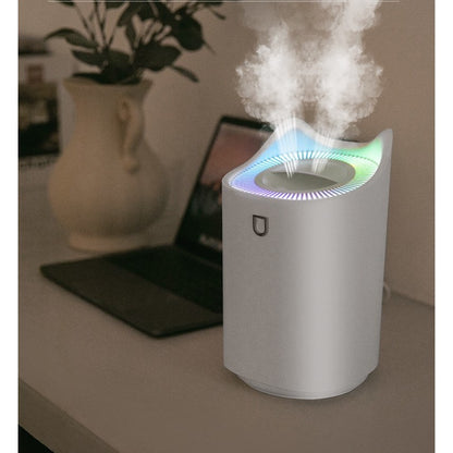 Umidificator cu duza dubla, Klevo, de capacitate mare 3L, alb