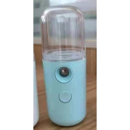 Spray de Hidratare Facială cu Tehnologie Nano, Klevo, Hidratare, Igienizare, Abur Rece, Încărcare USB, Capacitate 30 mL, 10cm, Albastru
