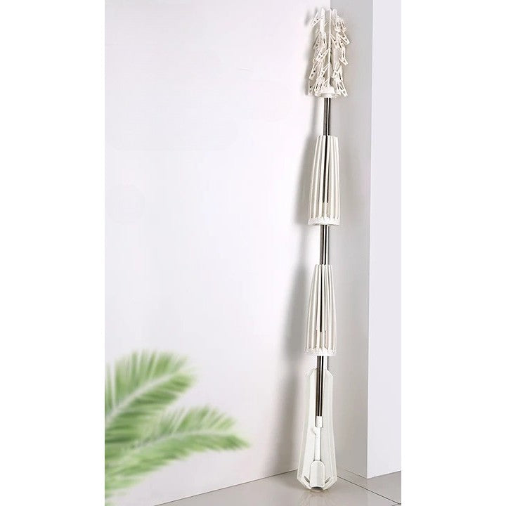 Uscator de Rufe Vertical, Klevo, 3 Niveluri, Pliabil, din ABS+PP+Otel Inoxidabil, Rotire 360 Grade, 178.7 x 75 cm, Alb
