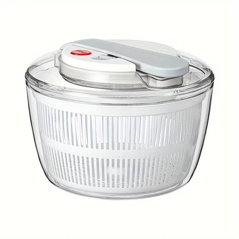 Uscator Manual pentru Salata si Verdeturi, Klevo, Plastic, 16x15x21 cm, Capacitate 3L, Alb
