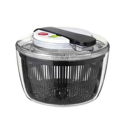 Uscator Manual pentru Salata si Verdeturi, Klevo, Plastic, 16x15x21 cm, Capacitate 3L, Negru