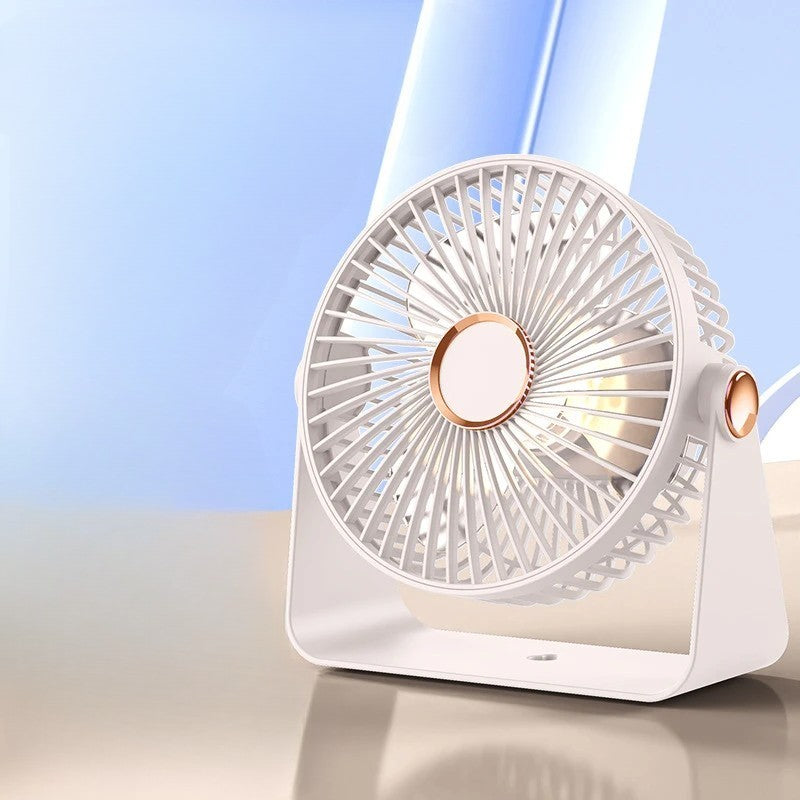 Ventilator 2in1, Klevo, de Masa/de Perete, Incarcare USB, 3.7 V, 4.5 W, 1200 mAh, 17.5 x 17 x 7.6 cm, Alb