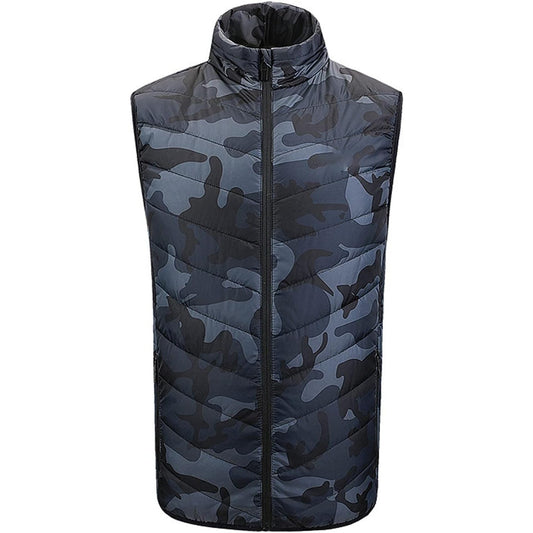Vesta cu Incalzire, Klevo, Unisex, 2 Zone de Incalzire, Umplutura Bumbac, 3 Trepte de Temperatura, Incarcare USB, Albastru, 45 - 50 kg, Marime M