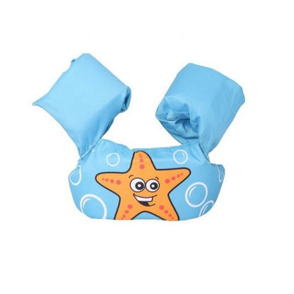 Vesta de salvare pentru copii cu aripioare de inot, Klevo, Albastru, Model stea de mare