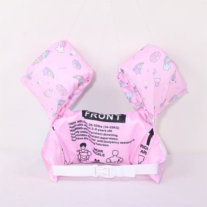 Vesta de salvare pentru copii cu aripioare de inot, Klevo, Mov, Model unicorn