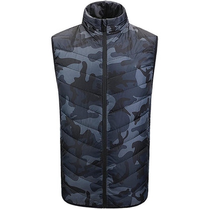 Vesta cu Incalzire, Klevo, Unisex, 2 Zone de Incalzire, Umplutura Bumbac, 3 Trepte de Temperatura, Incarcare USB, Albastru, 45 - 58 kg, Marime L