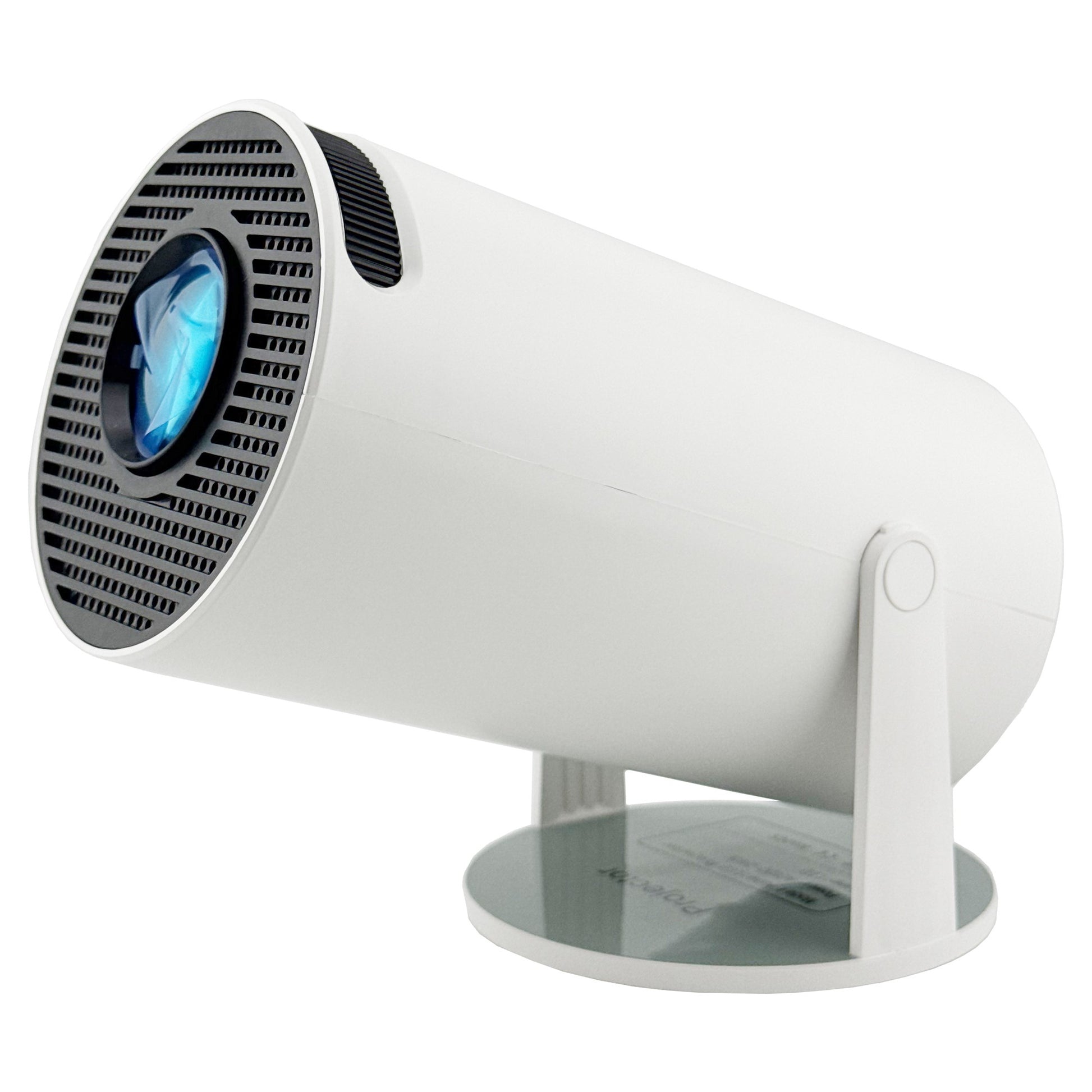Video Proiector Portabil cilindric HY300, Klevo, Inteligent, HD 1280×720, Wireless, Compatibil cu Android/iOS, AC, 19 x 11 x 9 cm, Alb