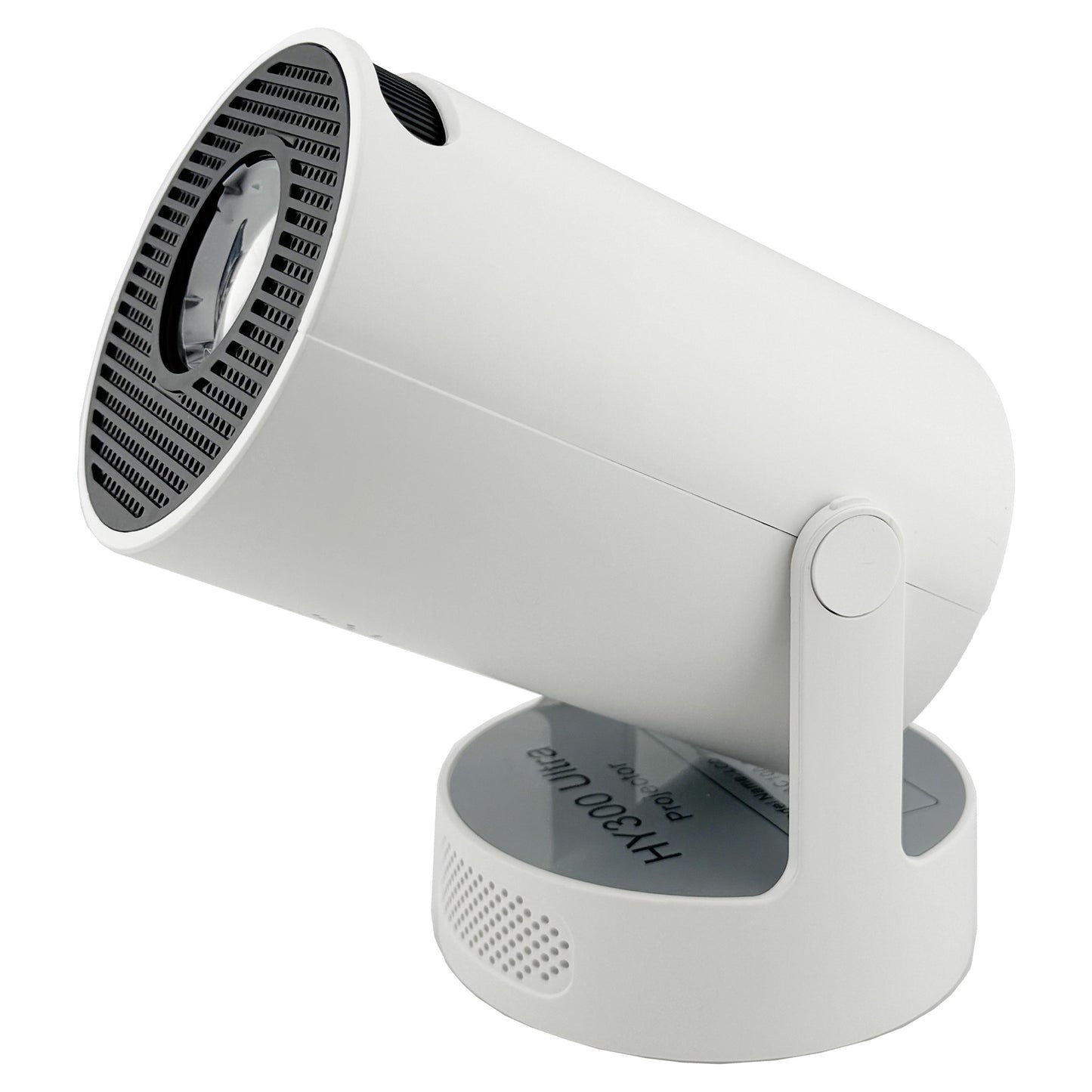 Video Proiector Portabil cilindric HY300ULTRA, Klevo, Inteligent, ULTRA HD 4K 1920 x 1080, Wireless, Compatibil cu Android/iOS, DC, 17 x 11 x 9.5 cm, Alb