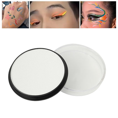 Vopsea pentru Fata si Corp, Klevo, cu Pigment Fosforescent, 30 g, Activare cu Apa, Alb