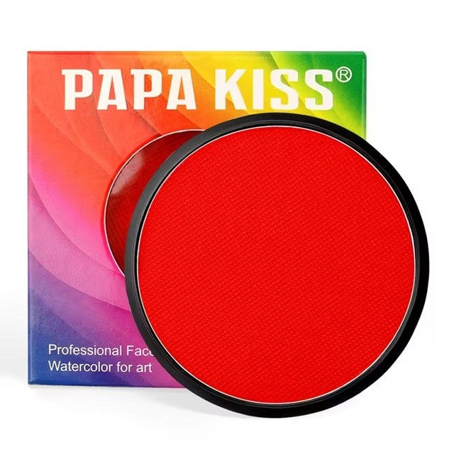 Vopsea pentru Fata si Corp, Klevo, cu Pigment Fosforescent, 30 g, Activare cu Apa, Rosu