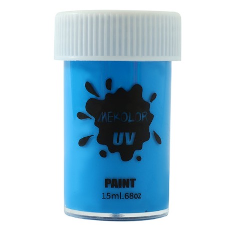 Vopsea pentru Fata si Corp, Klevo, cu Pigment Fosforescent UV, 15 ml, Albastru
